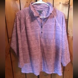 Eddie Bauer 3/4 Zip Pullover with 3/4 Sleeves